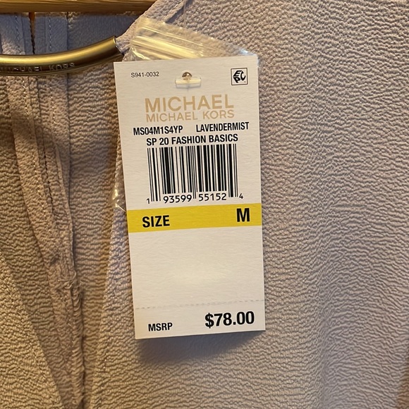 MICHAEL by Michael Kors bar neck cross over sleeveless top size M. - Picture 3 of 6